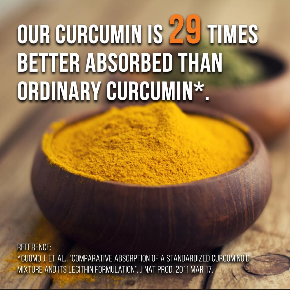 Intelligent Labs 250MG Meriva Curcumin Phytosome, 2900% Better Absorbed Than Ordinary Turmeric Curcumin, 100% Soy Free, 120 Capsules Per Bottle 6