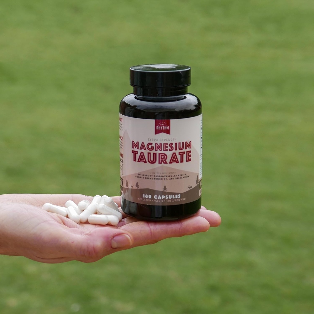 Natural Rhythm Magnesium Taurate 120 Capsules + Immune Booster Lozenges 60 Capsules Bundle 5