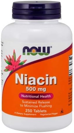 Niacin, 500 mg, Tr 250 Tabs by Now Foods (Pack of 3) 2