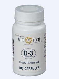 Bio-Tech - D3 (Cholecalciferol) 1000 IU 100 caps by Bio-Tech 2
