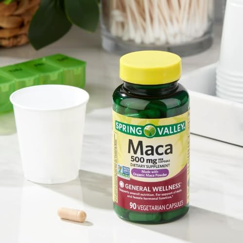 Generic Spring Valley Maca Root 500mg Capsules, Organic Maca Root for Women and Men, Dietary Supplement, 90 Vegetarian Capsules + DRI Store +Sticker 6