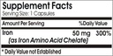 Iron Chelate 50mg // 200 Capsules // Pure // by PureControl Supplements 3