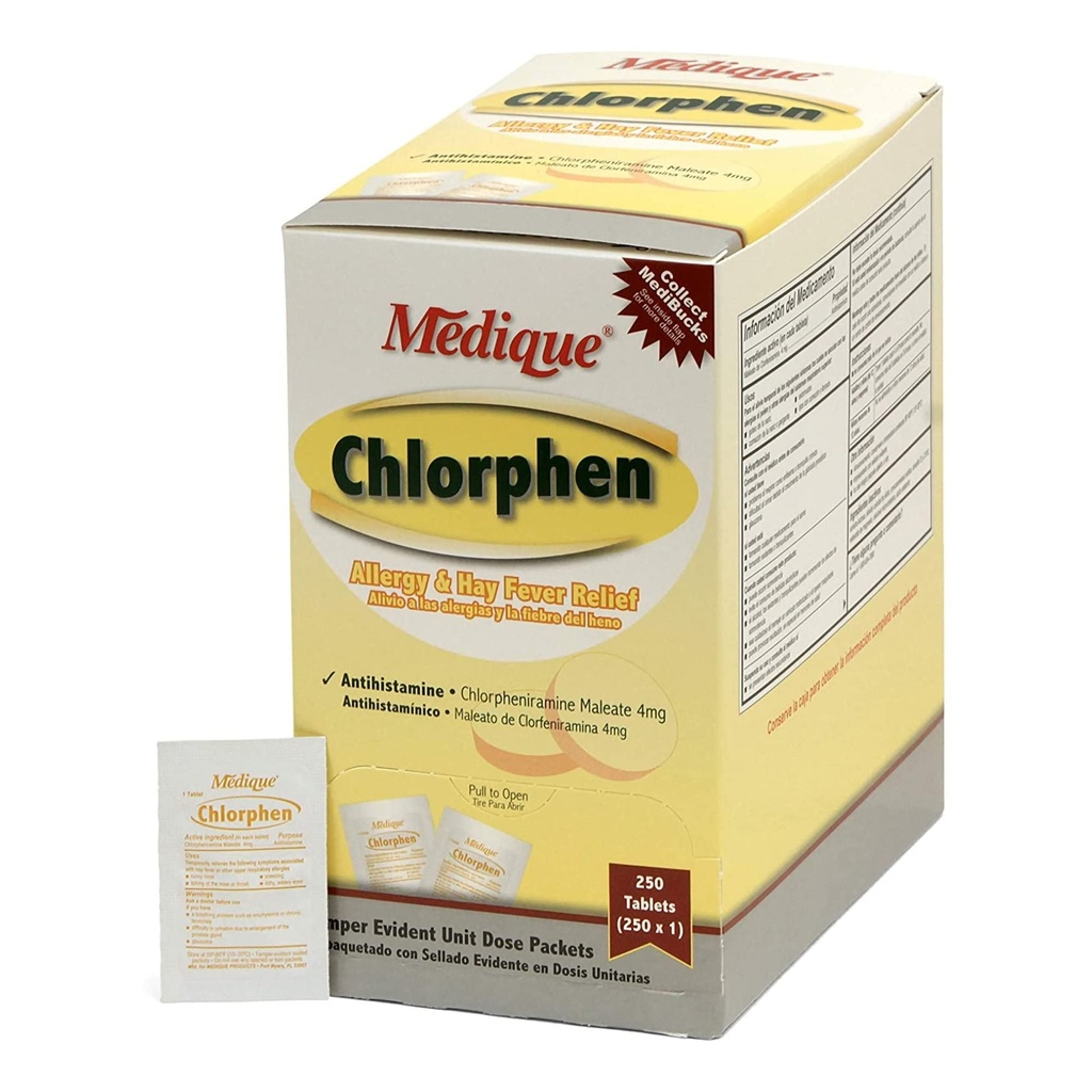 Medique Chlorphen Allergy Relief 4 mg Chlorpheniramin Maleat Tablet, 1 pro Box