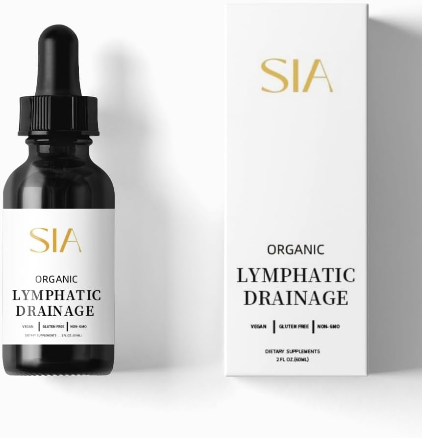 Nuova formula erboristica avanzata | SIA Organica gocce di drenaggio linfatico Supplementi 2 Fl. Oz - Supporto immunitario, Detox e pulizia linfatica | Non-GMO | Vegan |
