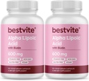 Alpha Liponsäure 600mg (pro Kapsel) mit Biotin zur Steigerung der Absorption (240 vegetarische Kapseln) (2 x 120) Keine Füllstoffe - keine Stearaten - keine Fließmittel