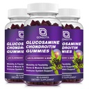Glucosamin Chondroitin Gummies - 2-Pack, extra Stärke 1500mg Glucosamin mit MSM & Elderberry, Flexibilitätsunterstützung, beste Cartilage & Immununterstützungsergänzung für Herren und Mütze - 180 Gummie