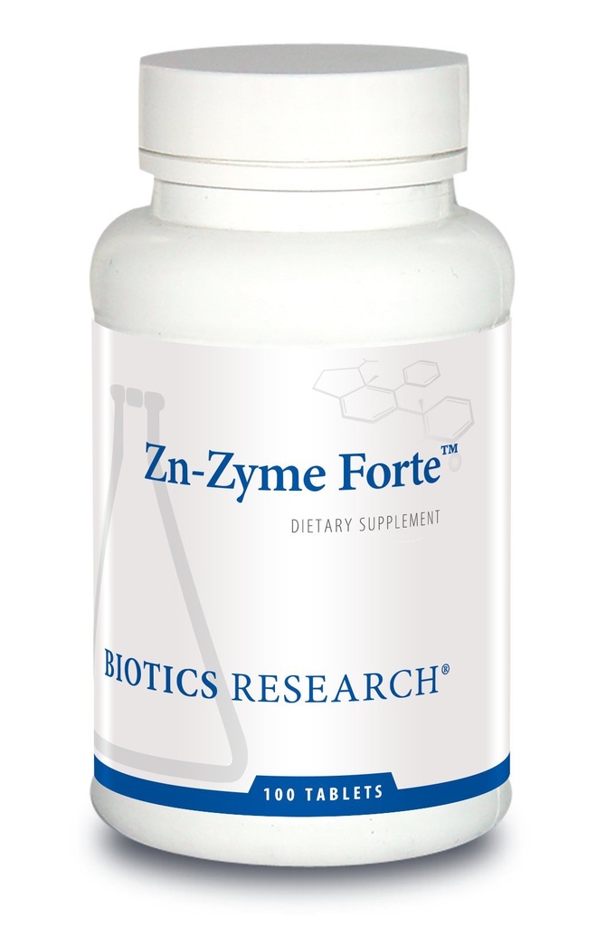 Biotics Research Zn-Zyme Forte 25 mg Zink, Immunsystem Unterstützung, Optimale Cellular Funktion, Tablet-basiert mit zusätzlichen Antioxidantien. 100 Tabletten