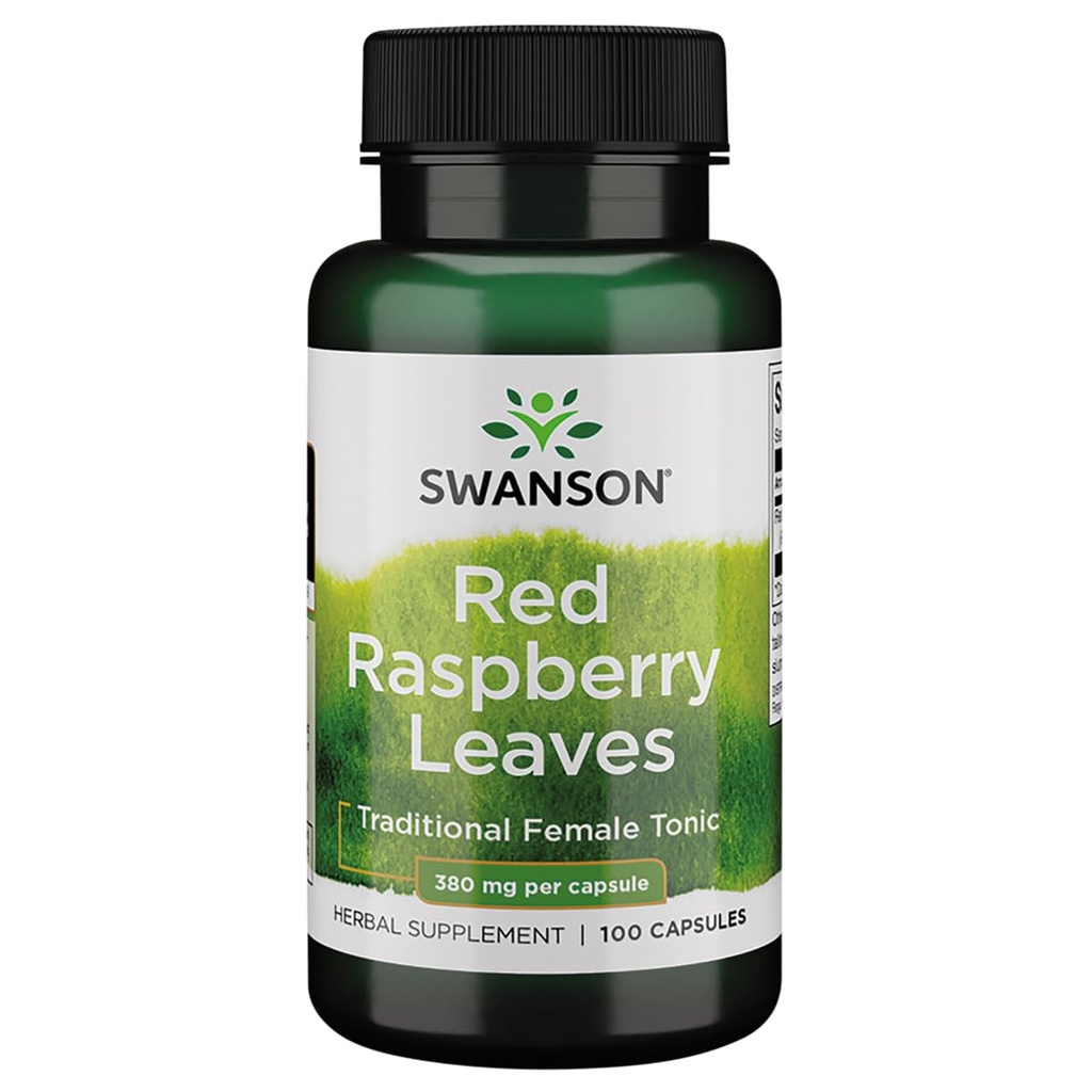 Swanson Red Himbeer Blätter 380 Milligramme 100 Kapseln