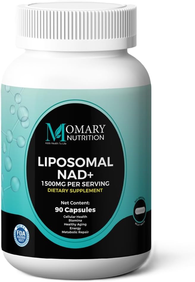 Supplément NAD+ liposomale aux femmes et aux hommes avec resvératrol et extrait japonais Knotweed, soutien de l'endurance, réparation métabolique