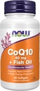 MAINTENANT compléments alimentaires, CoQ10 60 mg avec huile de poisson Oméga 3, santé cardiovasculaire*, 60 softgels