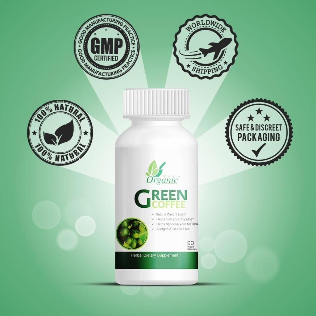 Green Coffee Bean Extract 480mg mit Magnesium Stearate, venetable Cellulose (Kapseln) 180 Kapseln Packung von 2 (90 Tabletten x2)