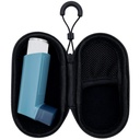 Holder Travel Case für Asthma Inhaler, Compact Case für Handy Inhaler für Erwachsene und Kinder (Sache Only) (Schwarz)