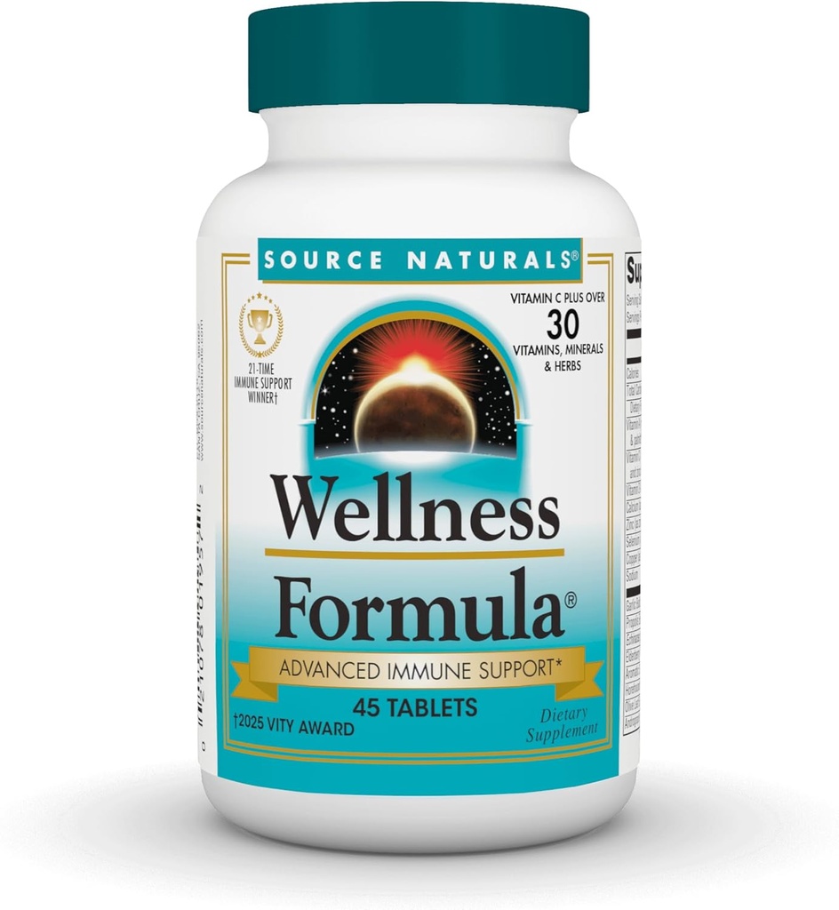 Quelle Naturals Wellness Formel Bio-Aligned Vitamine - Immunsystem Unterstützung Ergänzung & Immunität Booster* - 45 Tabletten