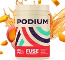 Podium Nutrition, Fuse Pre Workout Powder, Peach Mango, 30 Servierungen, Beta Alanine und Koffein für Energie, Glutenfrei, Sojafrei, Dairy Kostenlos