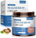 Magnesium Cream for Sleep - Natürliche topische Magnesiumlotion für Schmerz- und Beinkramps, Muskelrelaxation, ruhig - nächtliche Körperbutter für tiefe Hydration - sicher für Kinder (Unscented)