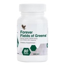 Forever Living - Fields of Greens, supplément vert avec l'orge, l'herbe de blé et l'alfalfa pour nettoyer et alcaliniser, 80 comprimés