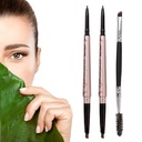 2 Pack Augenbraue Bleistift, Wasserdichte Augenbraue Make-up mit Dual-Ends, Professionelle Brow Enhancing Kit mit Augenbraue Brush (Dark Brown #1)