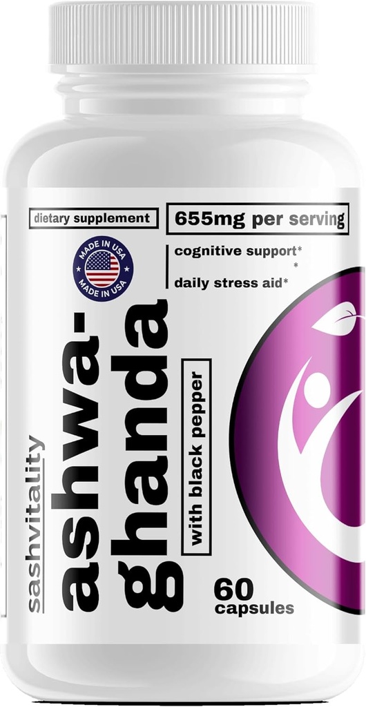 SaSH Vitalité Capsules Ashwagandha haute résistance 60 capsules pour hommes et femmes