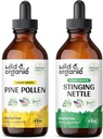 Wild & Organic Pine Pollen Tinkture 4 fl oz & Sting Nettle Root Tinkture 4 fl oz