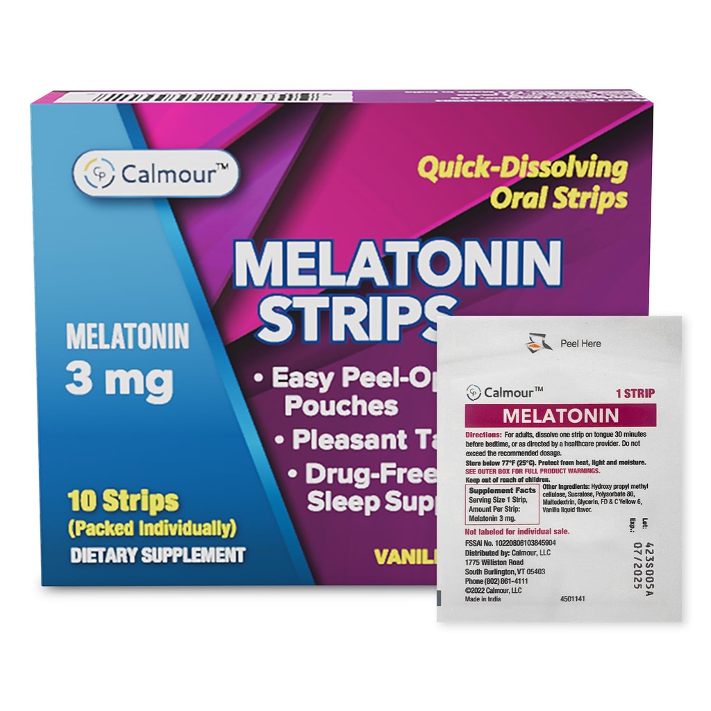 10 Oral Schlafstreifen | Schnell Lösen 3mg Melatonin Streifen | Funktioniert schneller als Gummis | Relaxation Napping Ergänzungen | Die ultimative Schlafhilfe für bessere Erholung und Augengesundheit