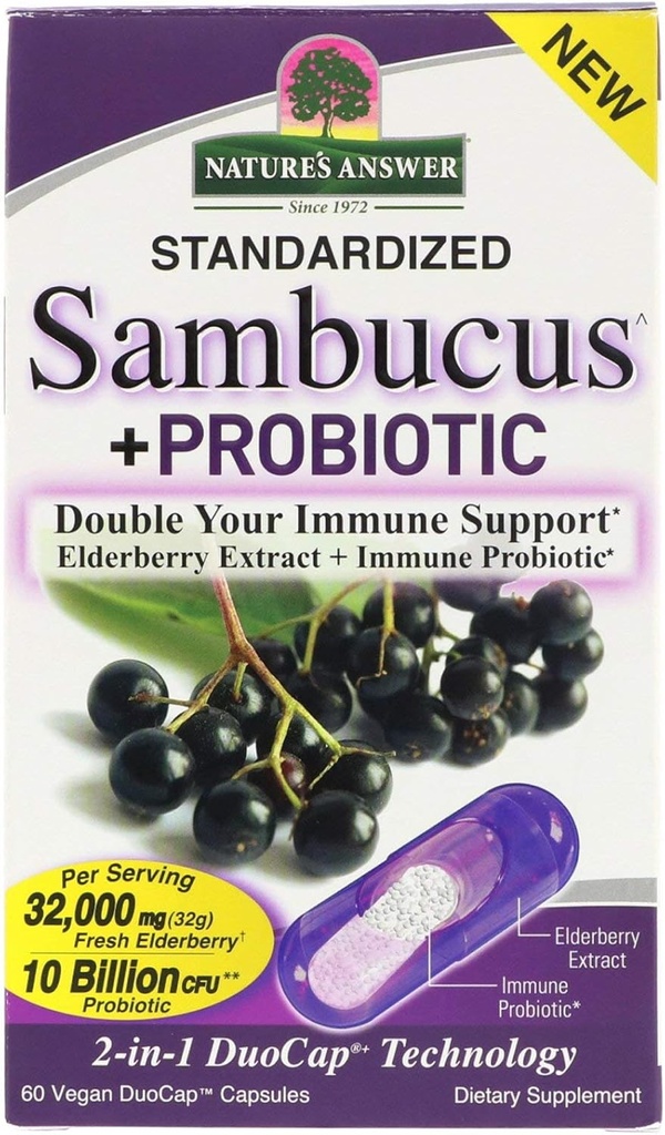 La réponse de la nature Sambucus + Probiotic.