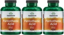 Swanson Pantothensäure (Vitamin B-5) Energy Metabolism Nerve Function Support 500 mg 250 Kapseln (3 Pack)