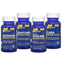 NATURAL STACKS Brain Food Bundle - per Motivazione, Funzione cognitiva, Positivo Mood & Relax* - Integratori per Adulti - 240 Capsule Totali