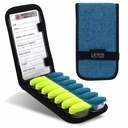 Lewis N. Clark Magnetic Folding Pill Organizer Supplement Case pour la médecine OTC, Vitamines sur ordonnance-14 Fentes, Turquoise