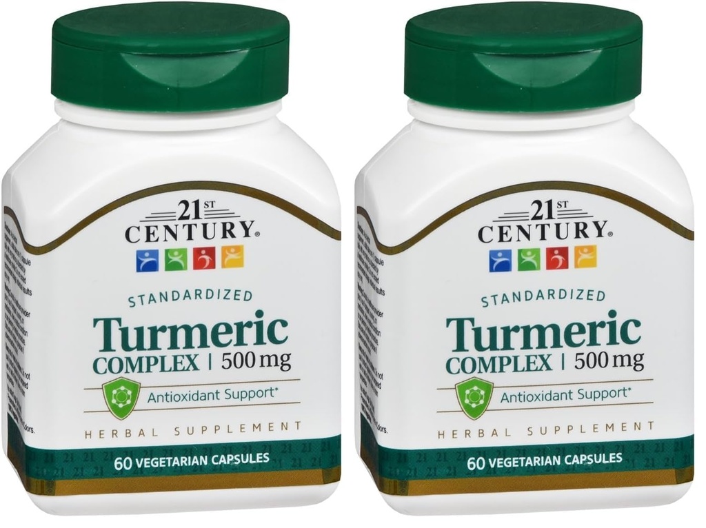 21st Century Turmeric Complex Vegetarische Kapseln, 60 Count (Pack von 2)