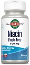 KAL Niacin 500mg Flush Free - Vitamina B3 Supplemento - Metabolismo e supporto energetico - Pelle, Neve, Salute Digestiva e Circulation Support - Vitamina Vegana, Garanzia di 60 giorni, 60 Serve, 60 VegCaps