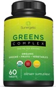Premium USDA Organic Greens Superfood Tablets – Greens Superfood Powder Inklusive Veggies, Fruits & Polyphenole – Daily Greens Superfood Powder Supplement– 60 Greens Tablets