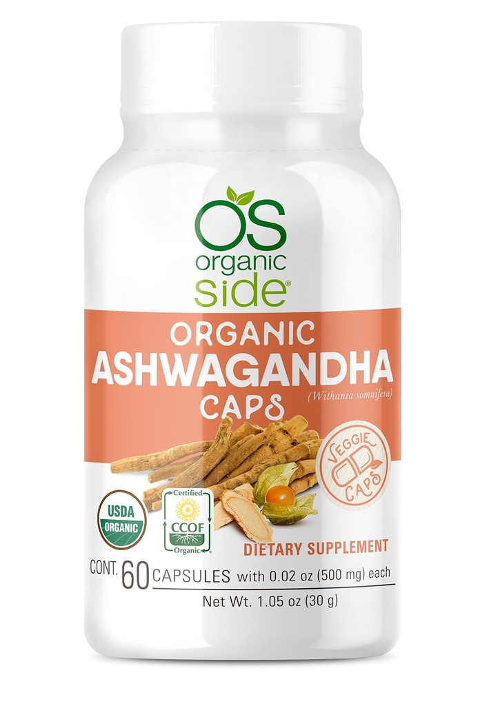 Ashwagandha (60 Veggie Caps) Pure 1 000 Mg (1000 Mg) Formule pour le stress naturel, l'amélioration de l'humeur et le bien-être