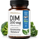 Supplément DIM 200 mg de solution d'équilibre œstrogène pour les femmes et les hommes d'acné hormonal, d'équilibre hormonal, de ménopause et d'antioxydants d'appui.