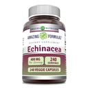 Formules étonnantes Supplément Echinacea de 400 Mg par portion de 240 Capsules Veggies de 250 mg de Gluten-Free