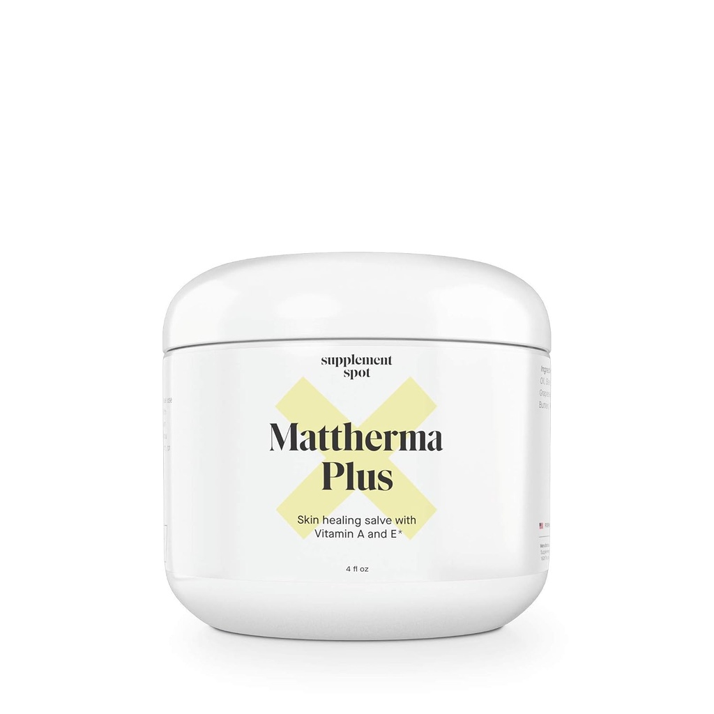 Mattherma Plus Hautheilung Salbe (4 Fl Oz.) - Beruhigendes Salz für gecrackte Haut w/Vitamin E & A – All-Purpose Feuchtigkeits-Barrier Salbe zu Nourish & Support Natural Healing Prozess des Körpers