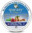 Tre pillole Queasy Drops - Ease Chemotherapy Nausea & Travel Sickness - Allevia una mucca secca - Ingredienti naturali - 21 ct