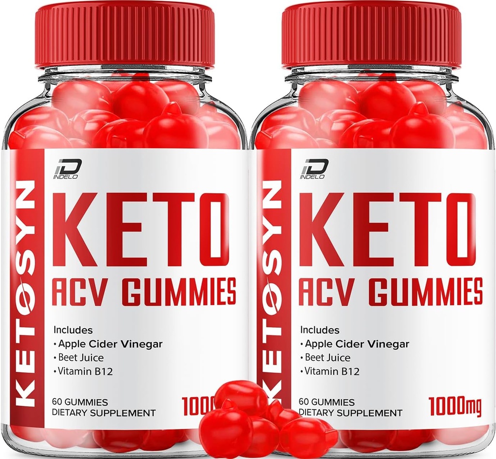 Ketosyn ACV Gummies Advanced Formula - Ketosyn Gummies Fast Acting Extra Strength Formula, Ketosyn + ACV Gummies Bewertungen, B12 (2 Pack - 120 Gummies)