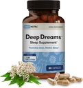 Deep Dreams ~ Natural Sleep Supplement - Promuove il sonno profondo, riposante - Blend of Melatonin, L-Tryptophan, Apigenin, Valerian, Camomilla, & Passionflower (90 capsule)