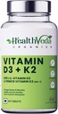Organics Vitamine D3 (600 UI) + Vitamine K2 en tant que complément MK7 (55mcg)