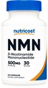 Nutricost NMN (Nicotinamide Mononucleotide) 500mg, 60 Capsules - Vegetarian Friendly, 30 Servings, Gluten Free, GMO Free