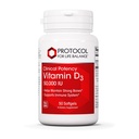 PROTOCOLE POUR LA BALANCE VIE Vitamine D3 50000 UI - Soutien immunitaire Bons et dents de santé - 50 Softgels