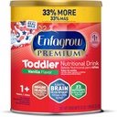 Enfagrow Premium Toddler Nutritional Drink, Natural Vanilla Flavor, Omega-3 DHA per il supporto cerebrale, Prebiotici e vitamine per la salute immunitaria, Non OGM, Polvere Can, 32 Oz (Pack of 1