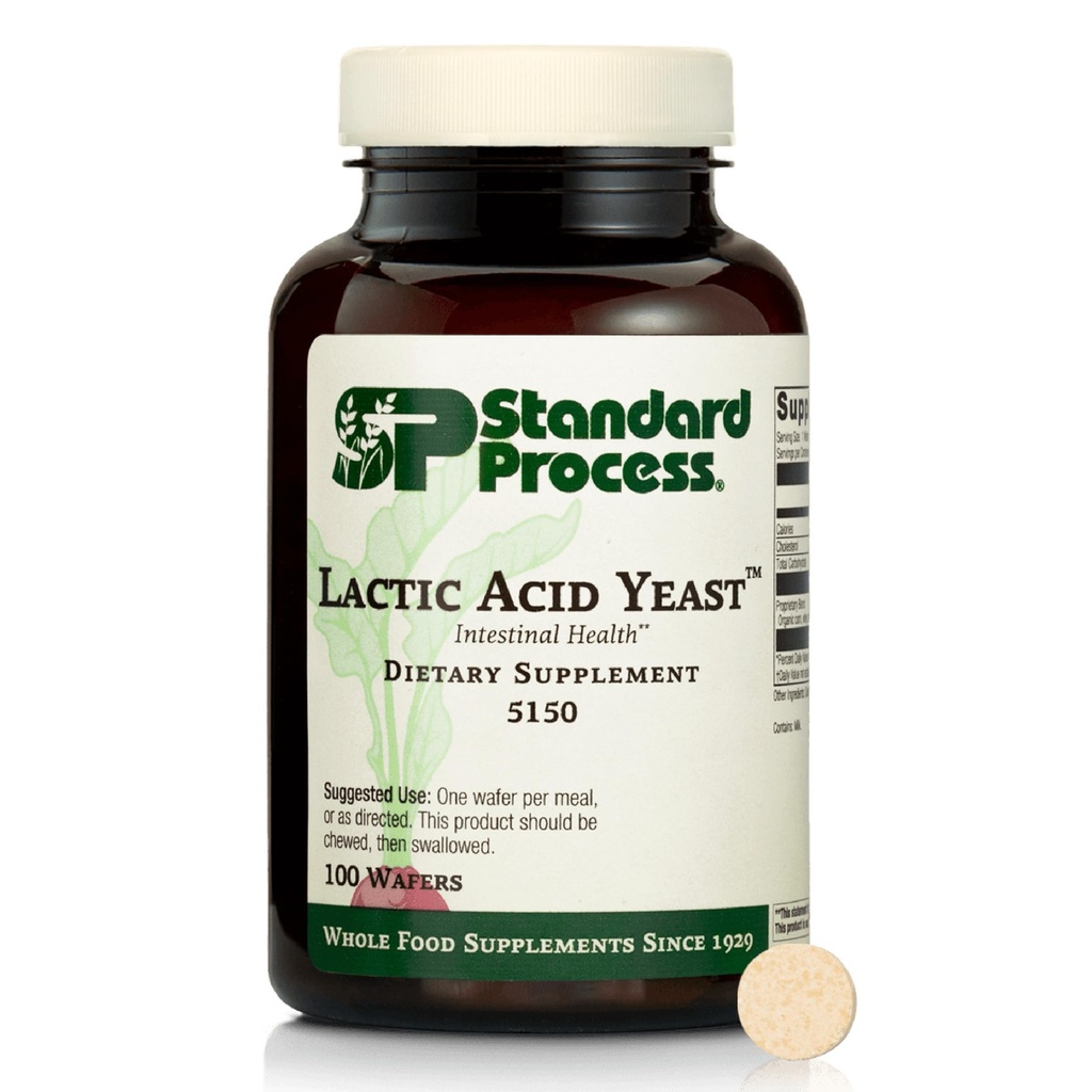 Yeast acido lattico di processo standard - Supplemento dietetico per la salute digestiva e il supporto Gut - Non-Soy & Vegetariano - 100 Wafers