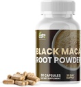 Black Maca Root Supplement - 90 Vegan Maca Root Capsule per il supporto energetico, bilanciamento del mood, messa a fuoco mentale, miglioramento della memoria