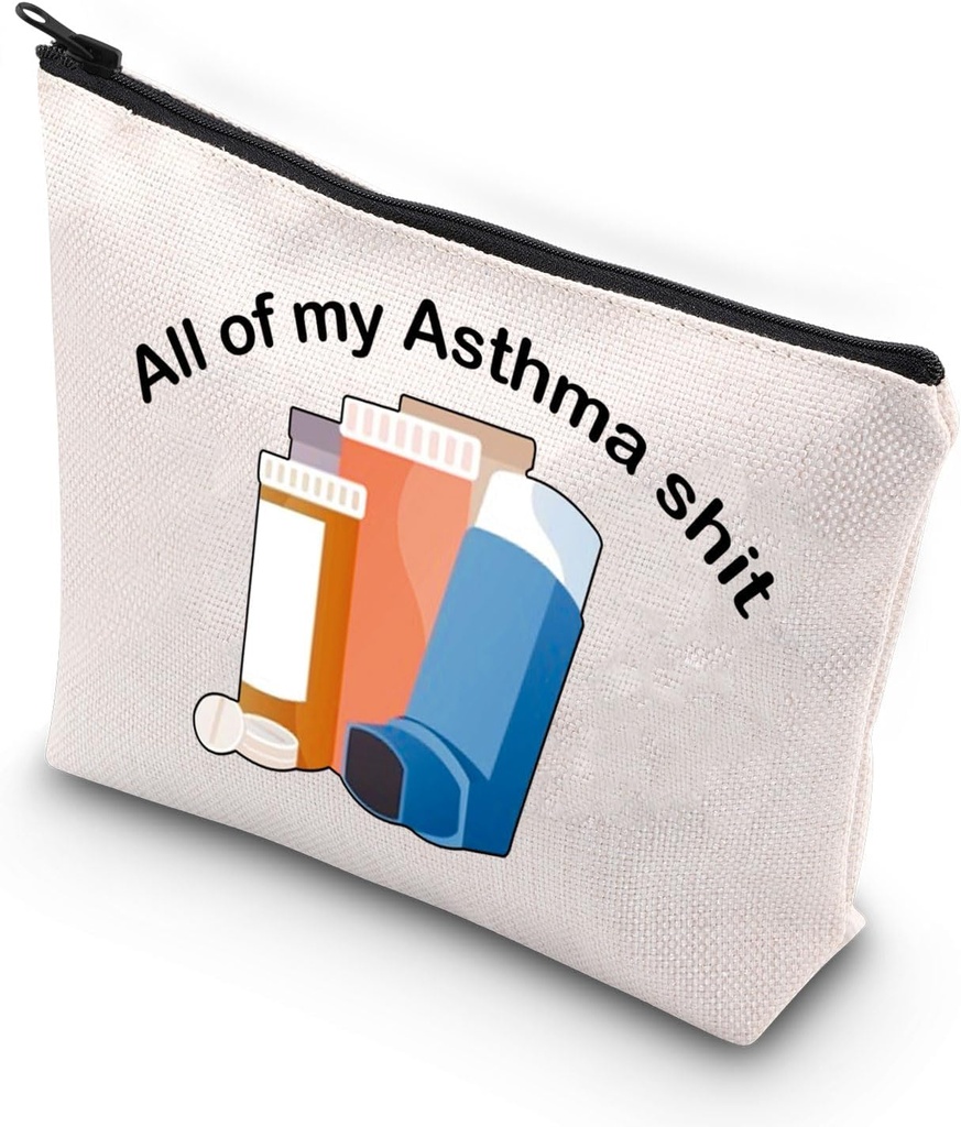 VAMSII Asthma Fighter Gift Inhaler Sac de voyage Tout mon Asthma Shit sensibilisation Sac de médicaments