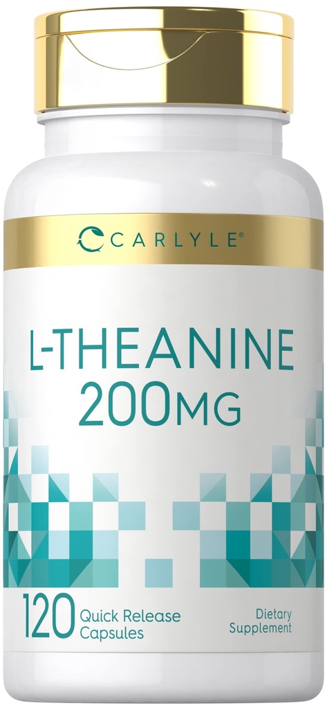 Carlyle L-Theanine 200mg Supplément , 120 Capsules , sans gluten