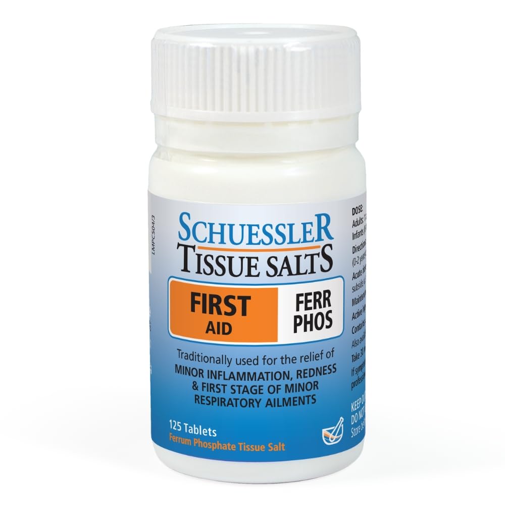 Schuessler Tissue Salts 125 Tablets - Ferr Phos - No 4 - First Aid - Homeopathic Preparation