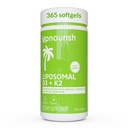 UpNourish Liposomal D3 K2 MK-7 - 365 Mini-Softgele mit Bio-Kokosnussöl - 5000 IE 125 mcg Vitamin D3 und 100 mcg Vitamin k2 für optimale Knochen- und Immungesundheit