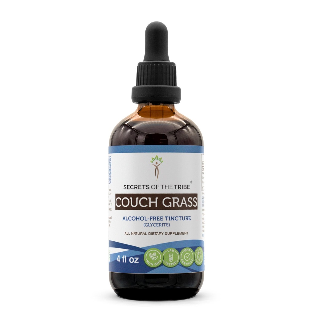 Segreti della Tribe Couch Grass Tincture Alcohol-Free Extract, Couch Grass (Elymus Repens) Dried Root (4 FL OZ)