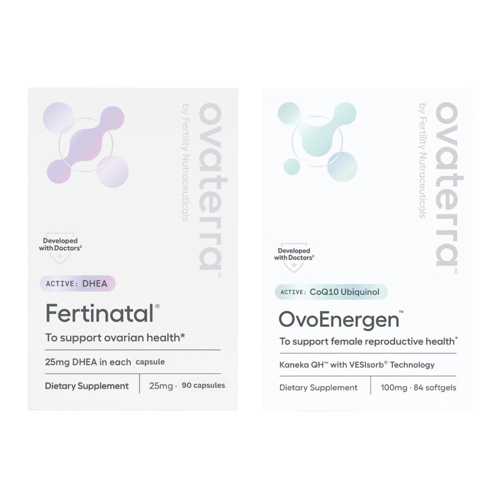 Egg Health Power Pack für Frauen für Fruchtbarkeit Suppport & Egg Heatlh mit Kaneka QH, VESIsorb® Technologie, Ubiquinol & Micronized DHEA 90 - 25mg Kapseln & 84 - 100mg Softgel Kapseln 28 Tage Versorgung